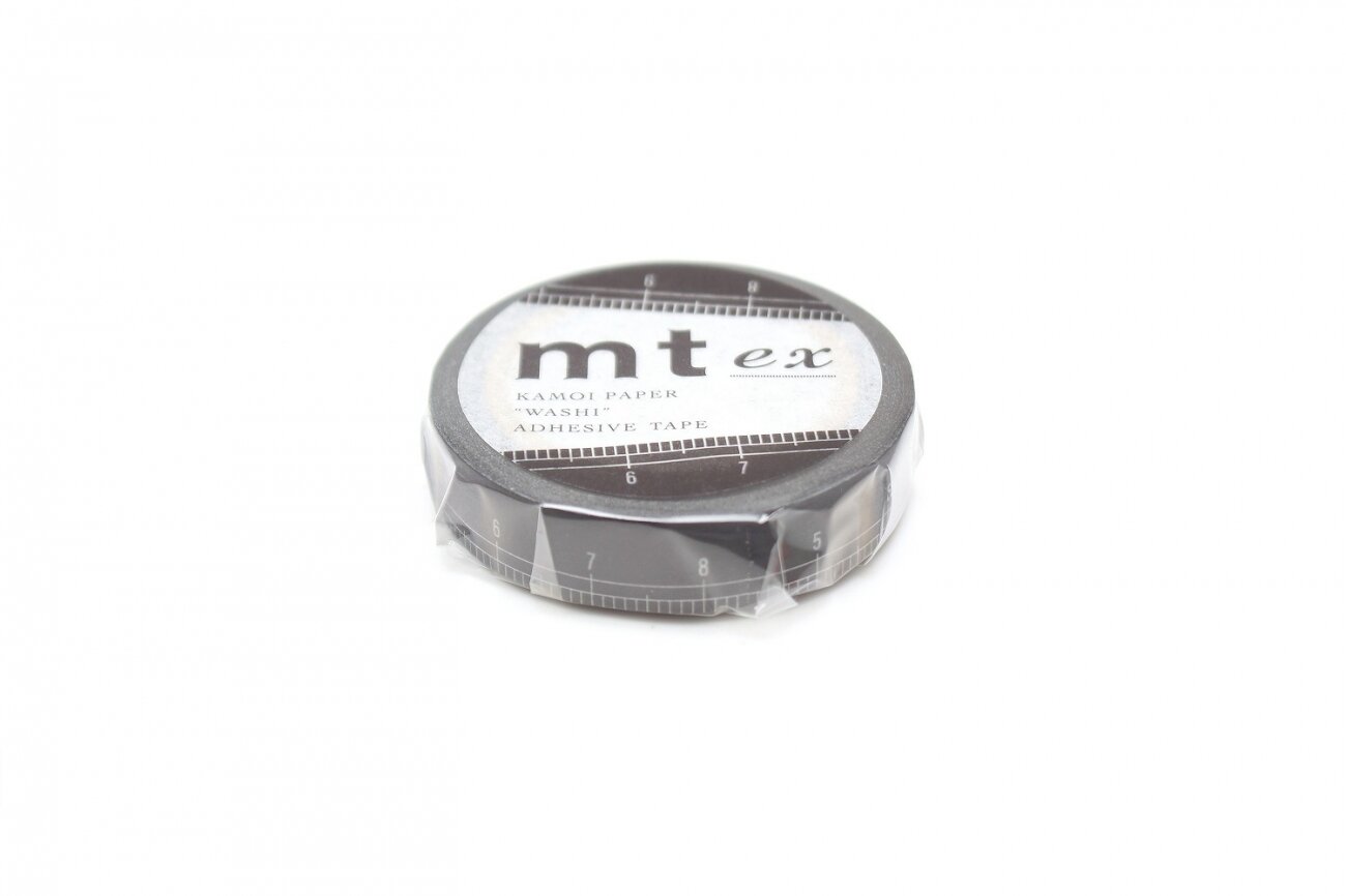 10mm Black Ruler Washi Tape