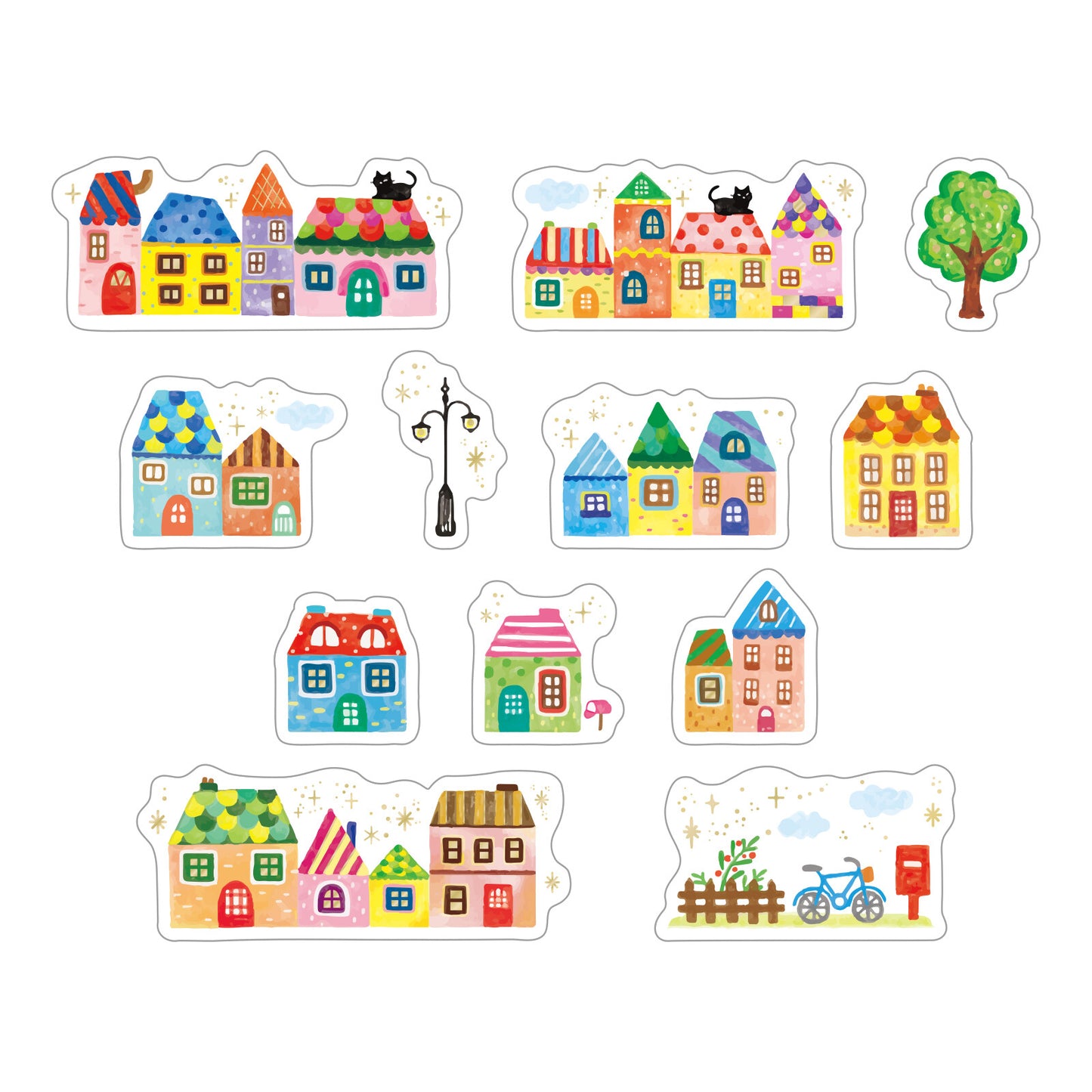 Kira Kira Maste Stickers - Houses