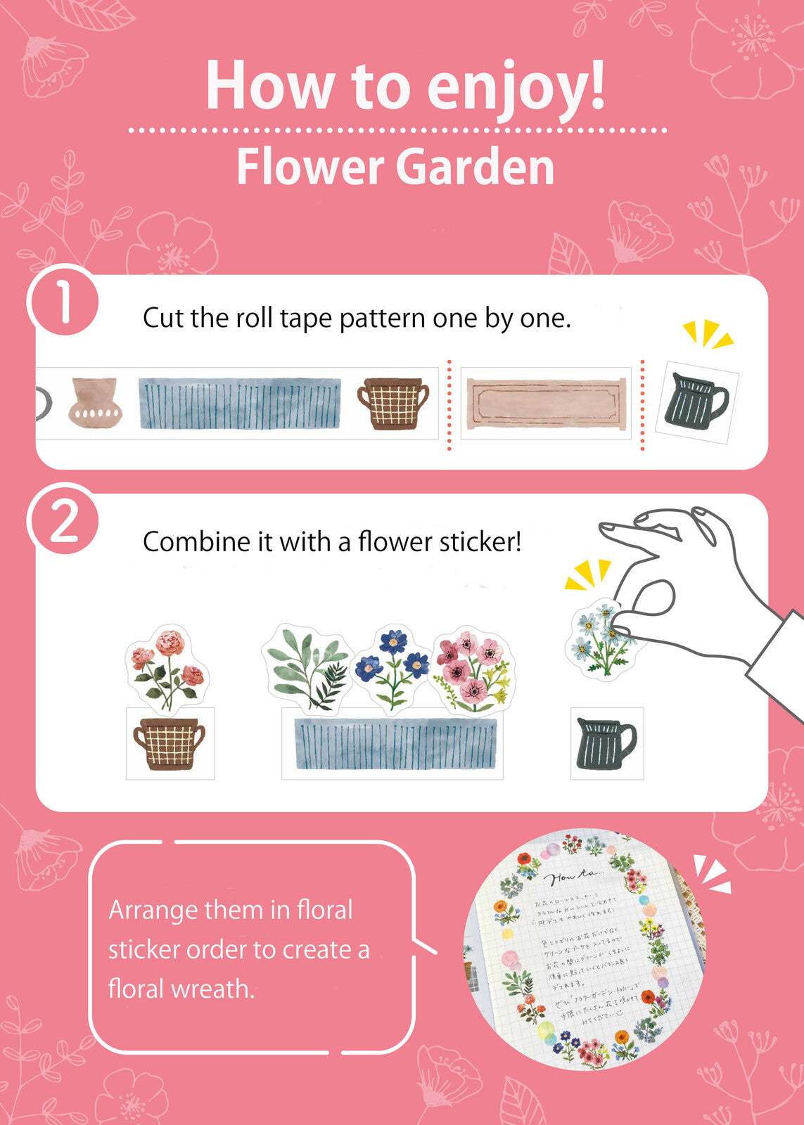 Flower Garden Kalo Masking Roll Stickers