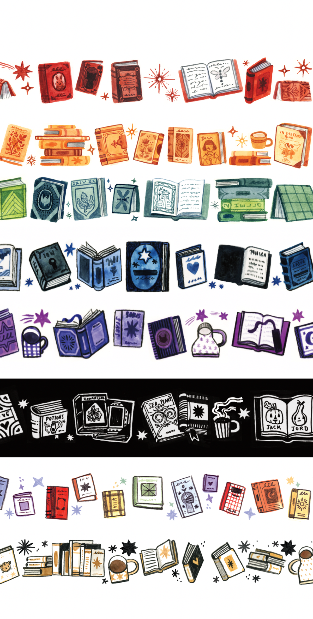 Mossy Books Washi Tape