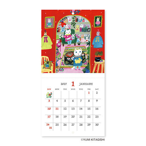 Yumi Kitagishi Mini Wall Calendar 2027