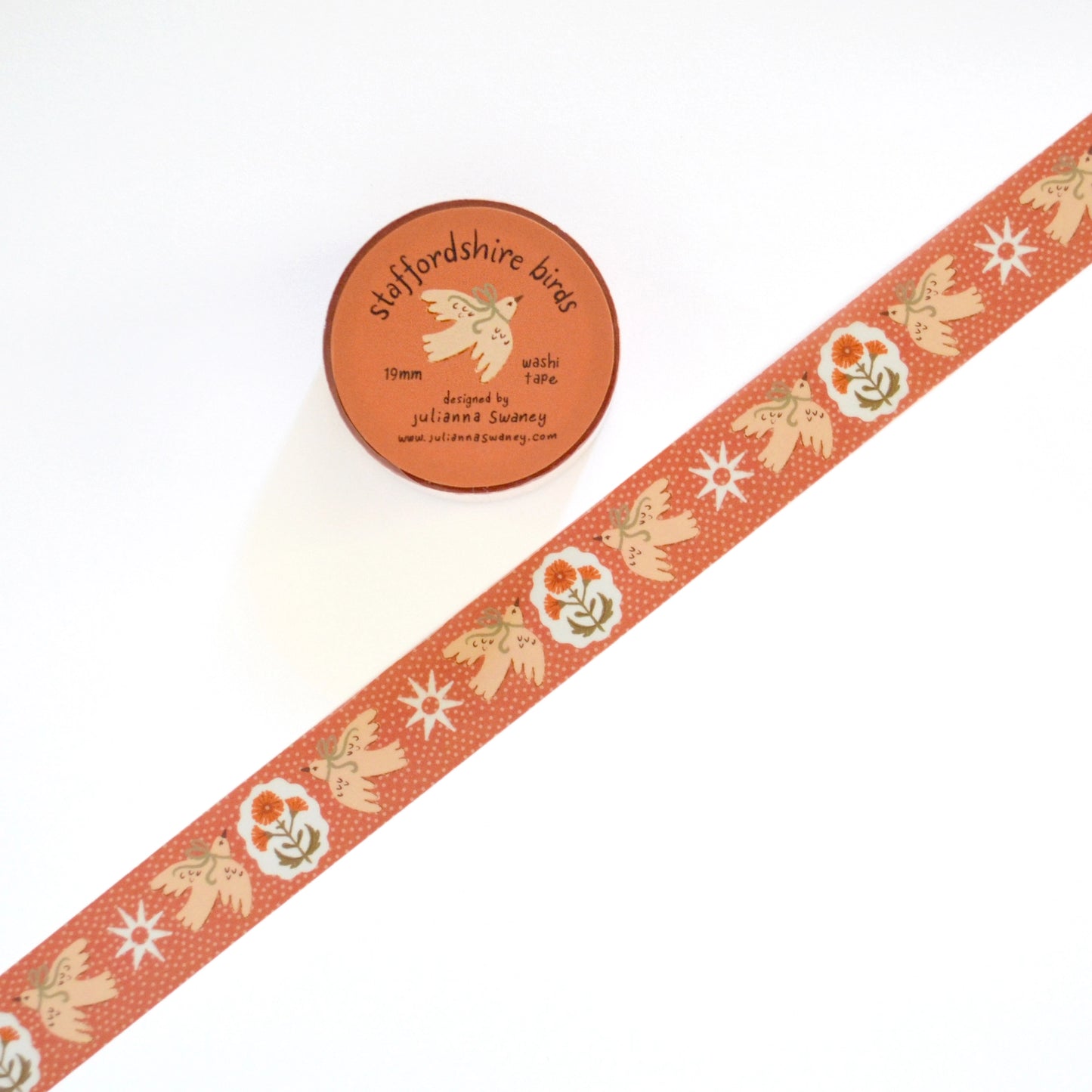 Staffordshire Birds Washi Tape 19mm