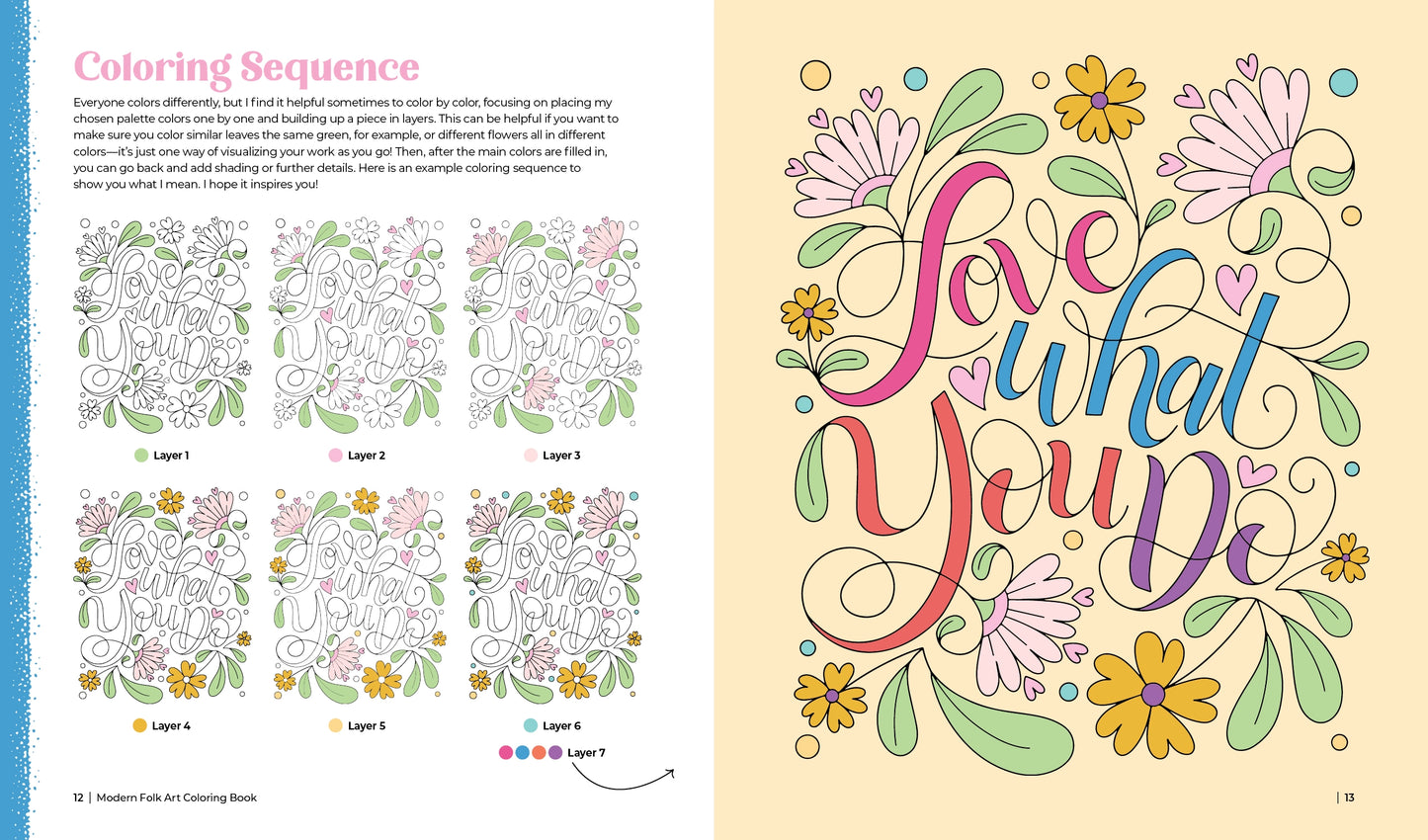Modern Folk Art Coloring Book