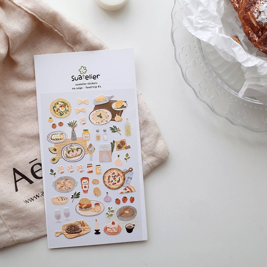 Suatelier-1090 Food Trip #1 Sticker Sheet