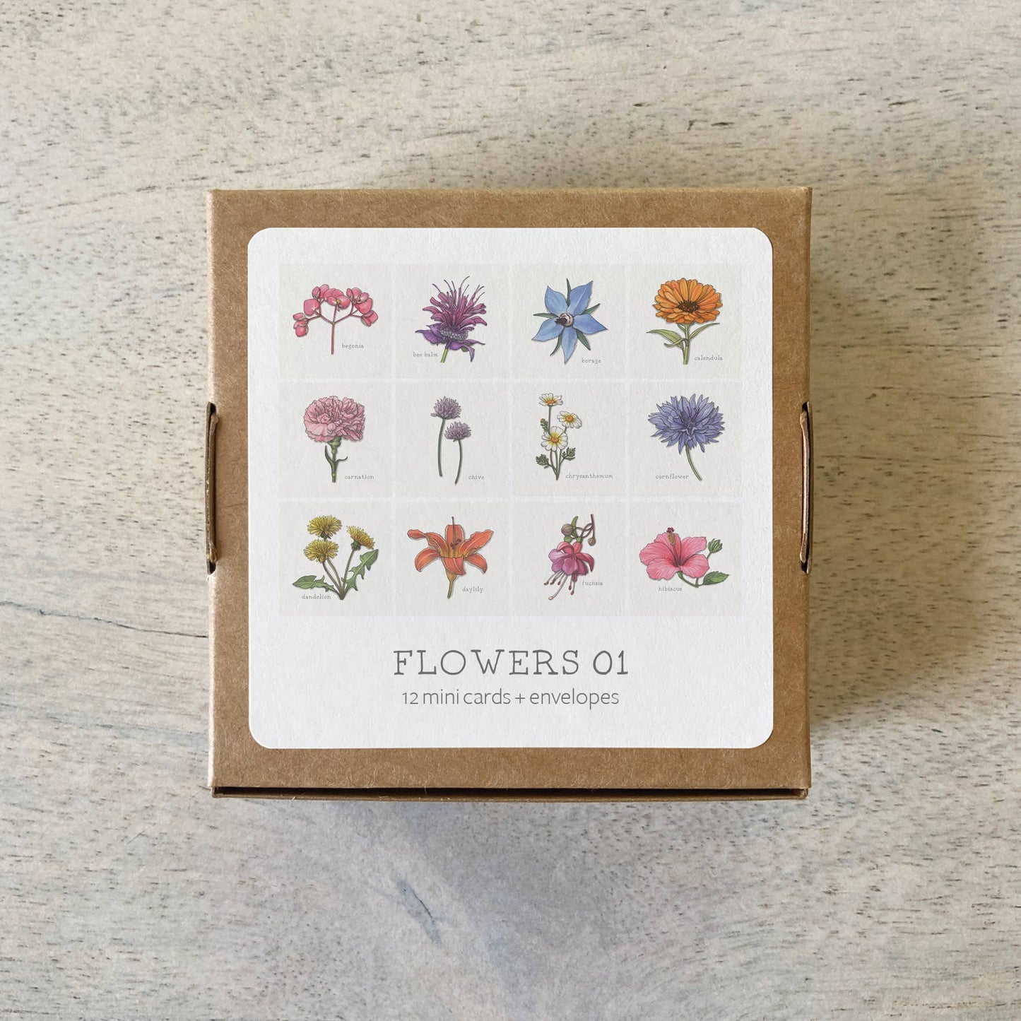 Mini Cards Set / Flowers 01