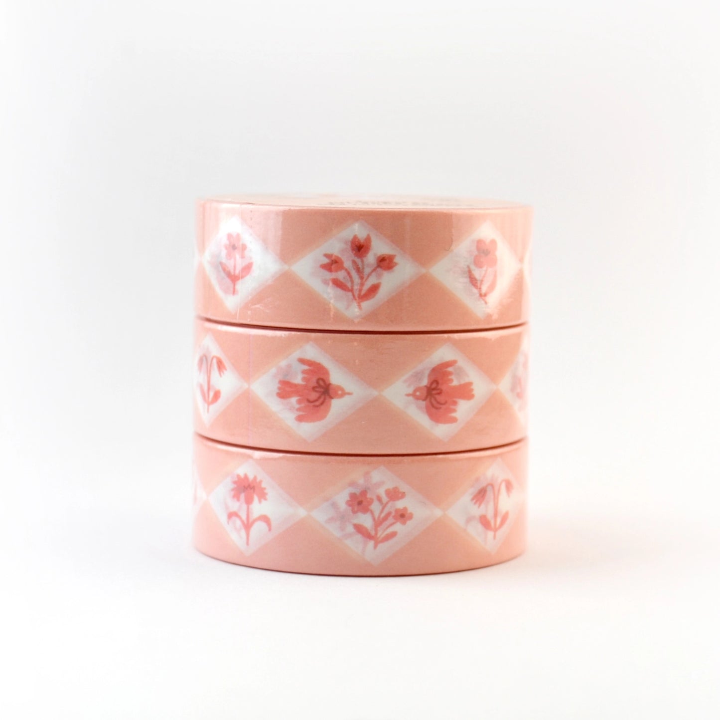 Floral Diamonds Pink Washi Tape