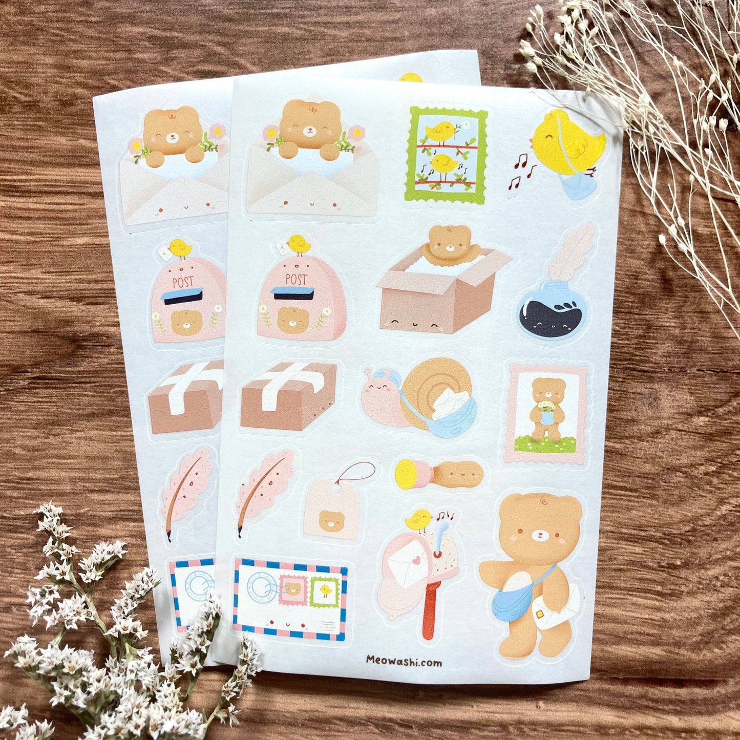 Bear Happy Mail Washi Sticker Sheet