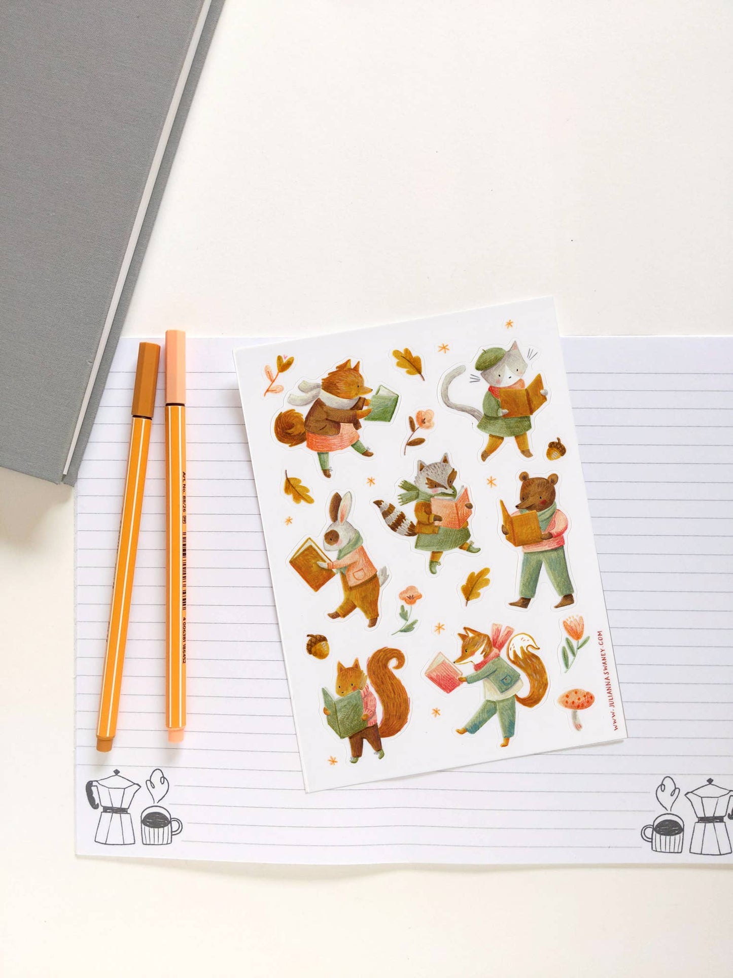 Reading Animals Sticker Sheet