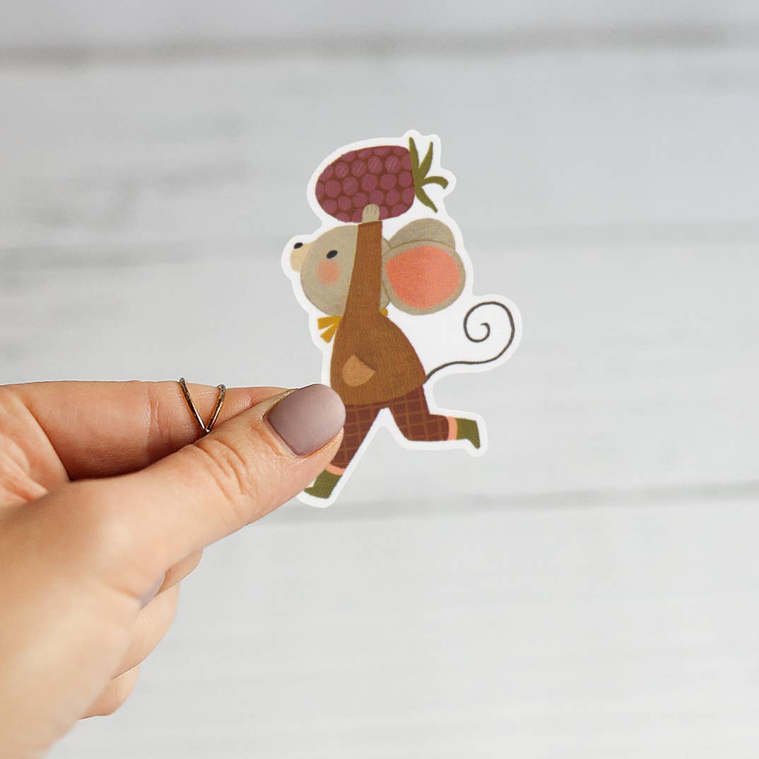 Harvest Mouse & Blackberry Sticker