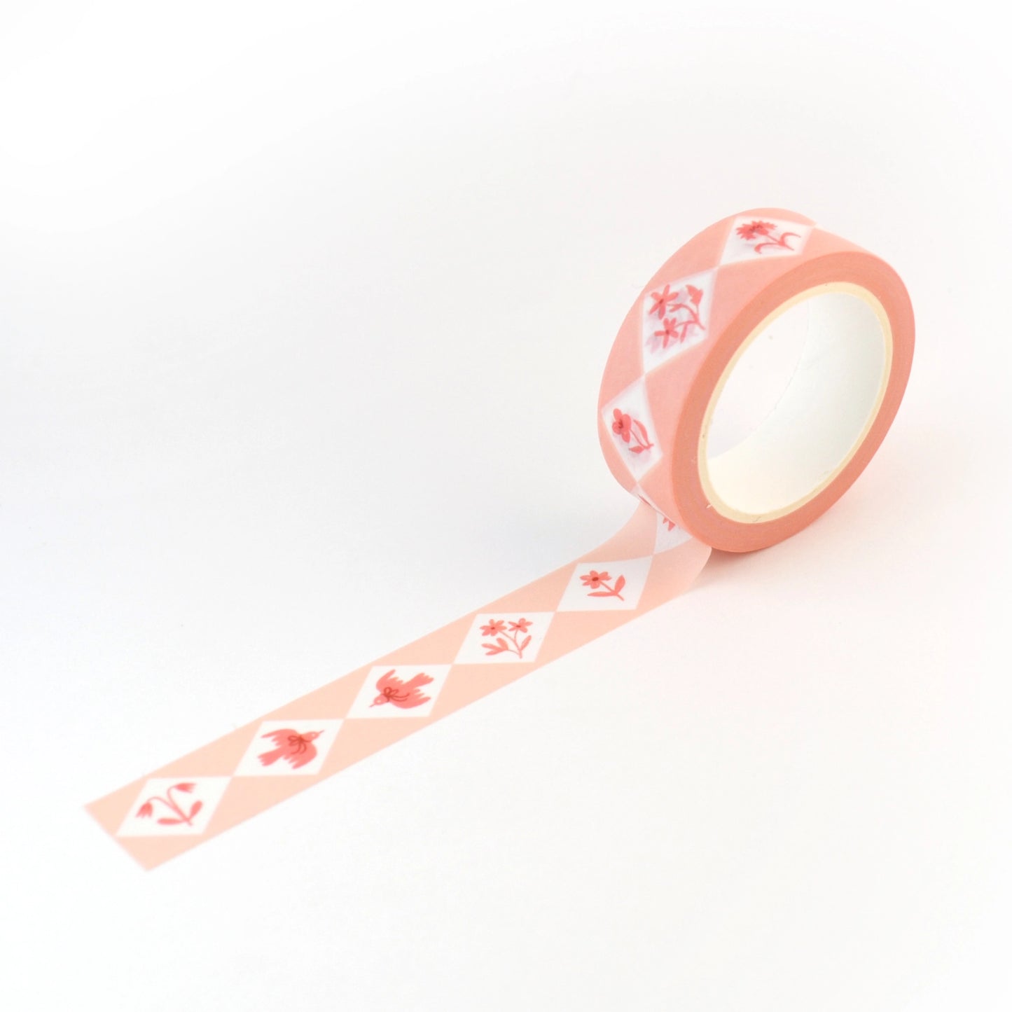 Floral Diamonds Pink Washi Tape