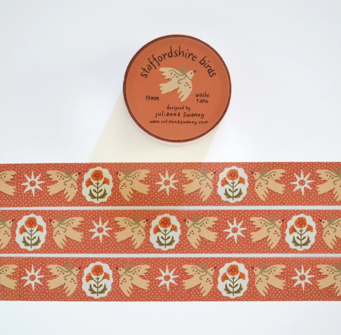 Staffordshire Birds Washi Tape 19mm