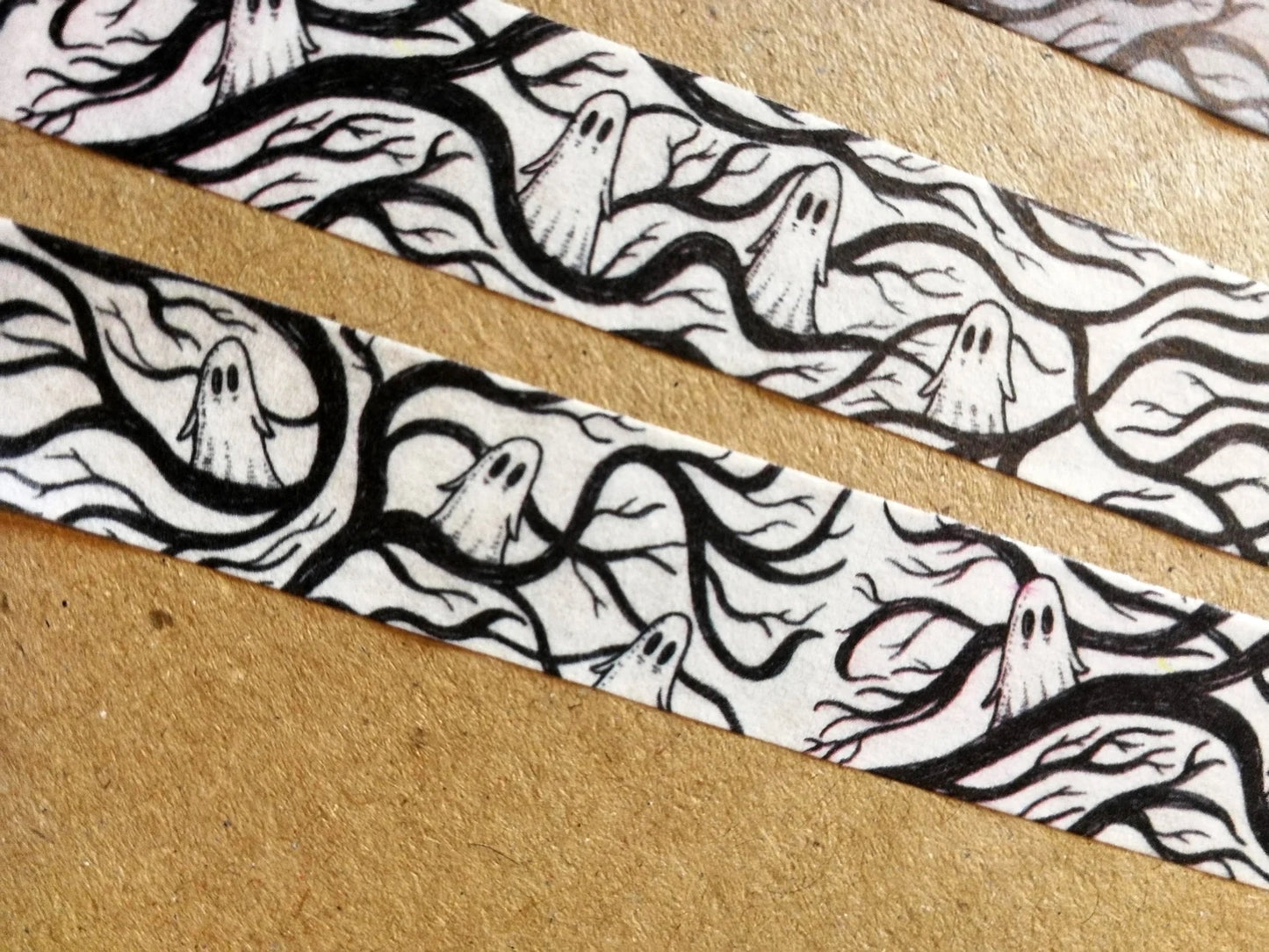 Spooky Branches Washi Tape (Gray Background)