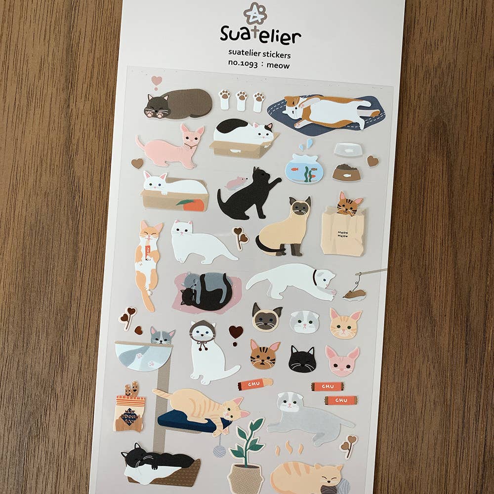 Suatelier-1093 Meow Sticker Sheet