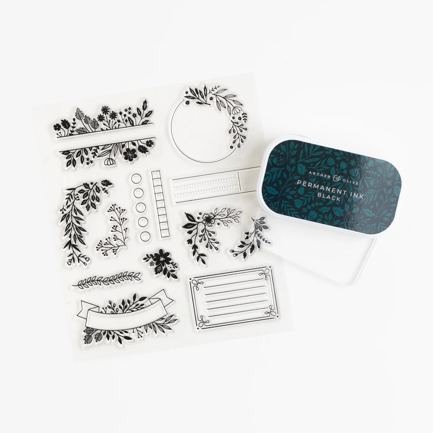 Archer and Olive Signature Floral Stamp Set