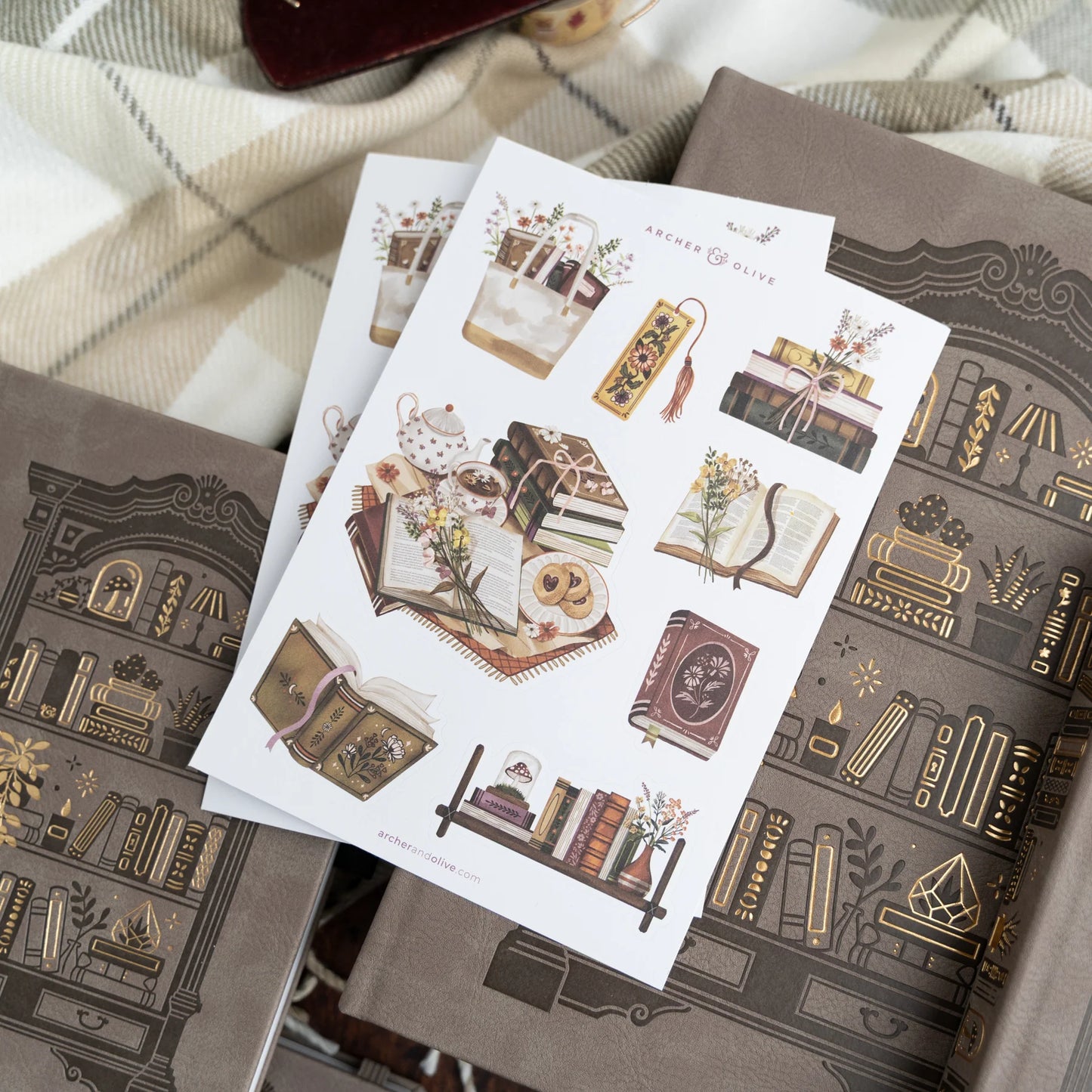Bookshelf Sticker Set