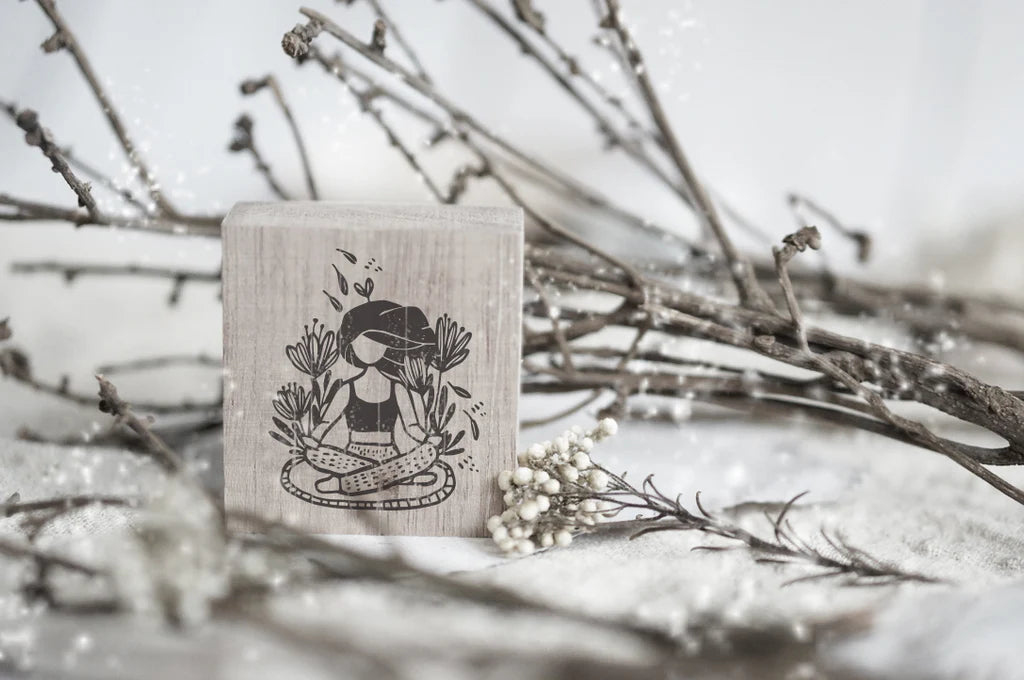 Black Milk Project - Meditation Rubber Stamp (Monochrome Girl Series)