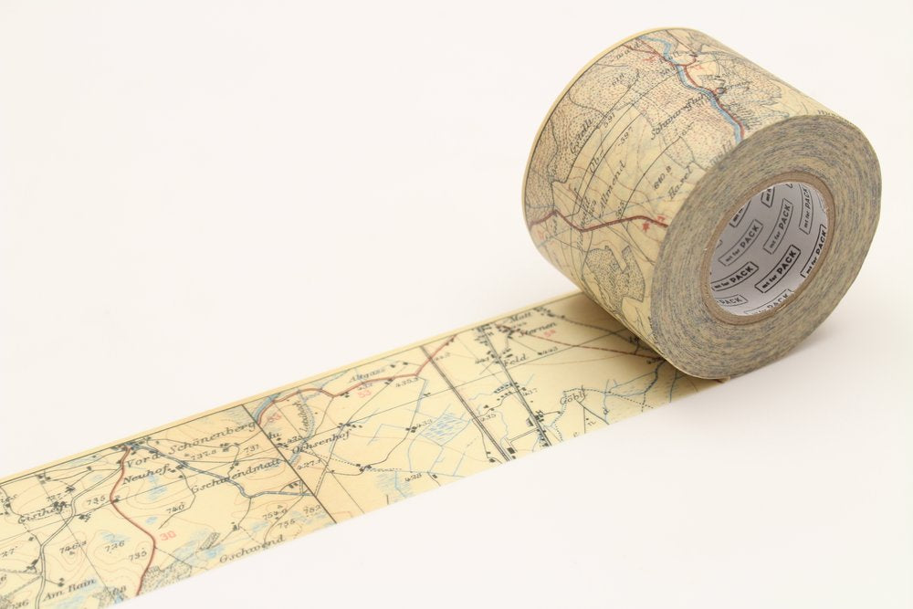 45mm Vintage Map Packing Tape