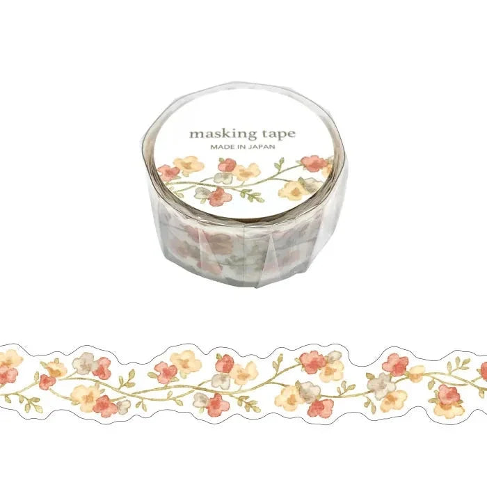 Orange Flowers Die-Cut Washi