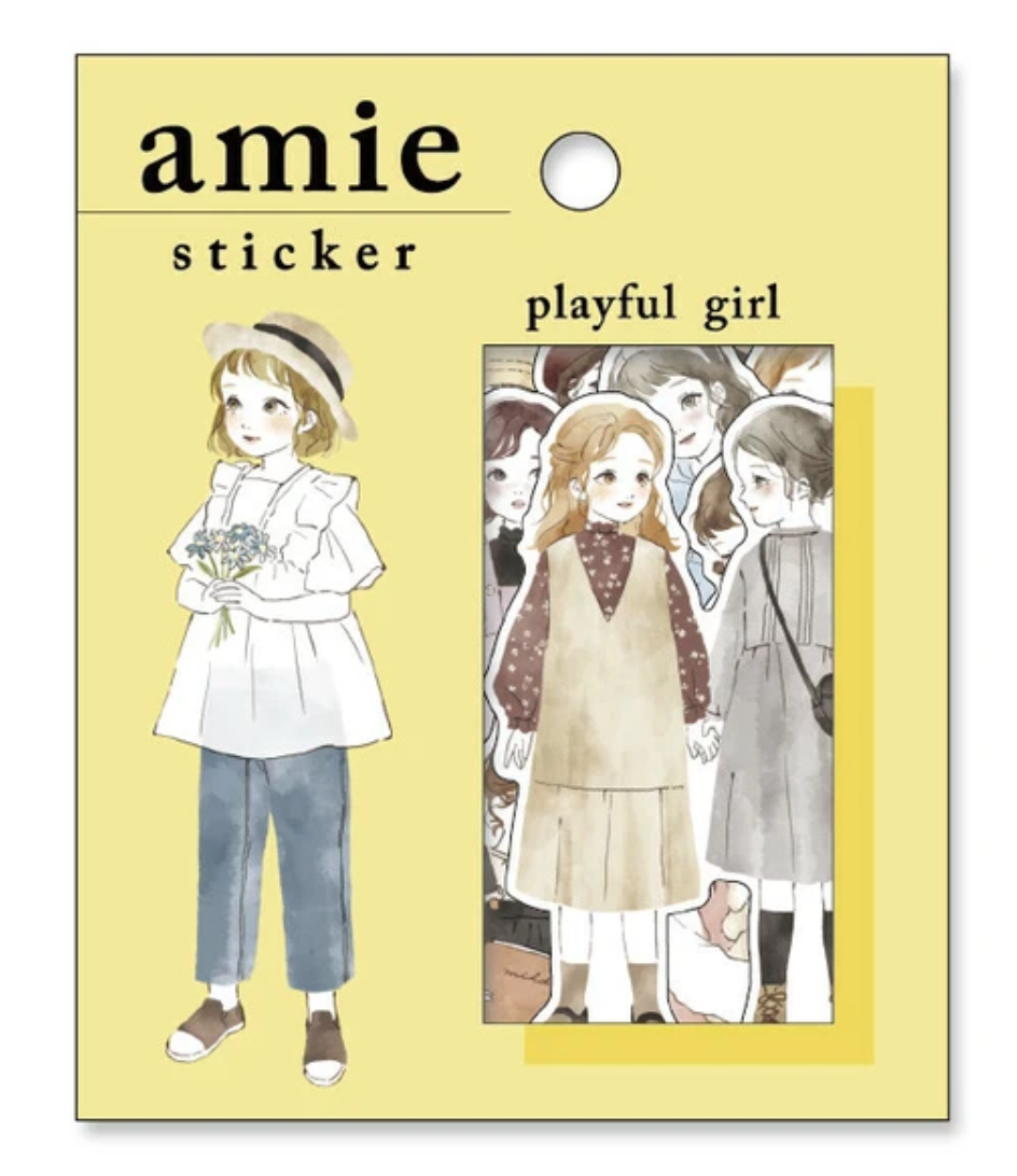 Amie Sticker - Playful Girl