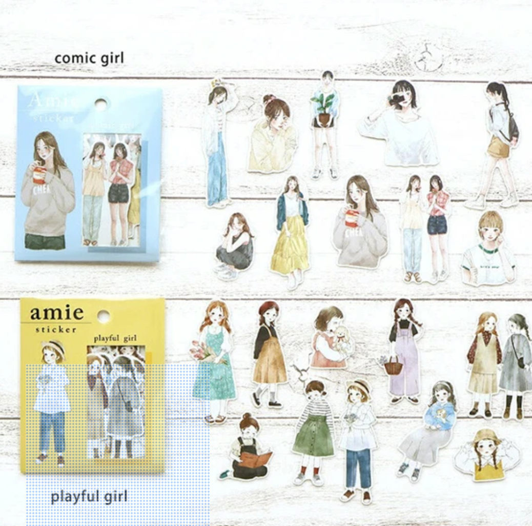 Amie Sticker - Playful Girl