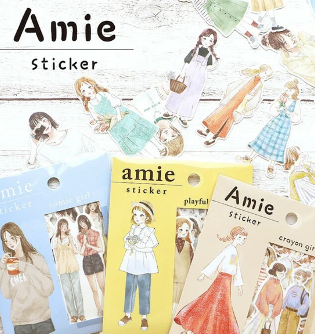 Amie Sticker - Playful Girl