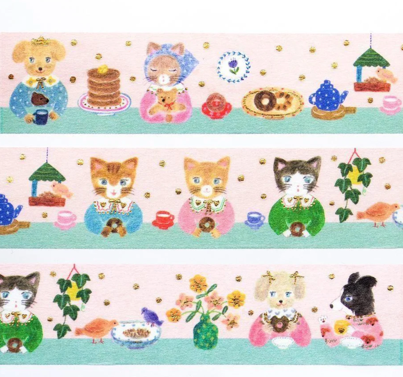 Aiko Fukawa foil stamped masking tape Snack Time