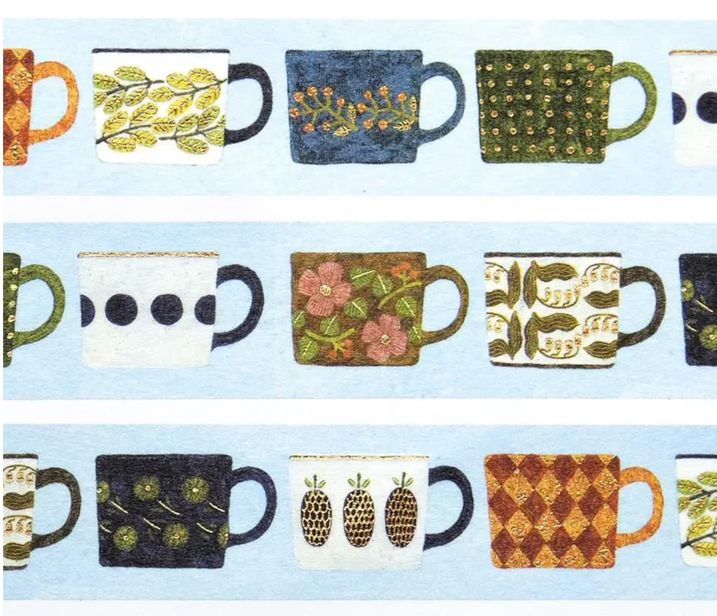 Midori Asano foil stamped masking tape My Favorite Mugs