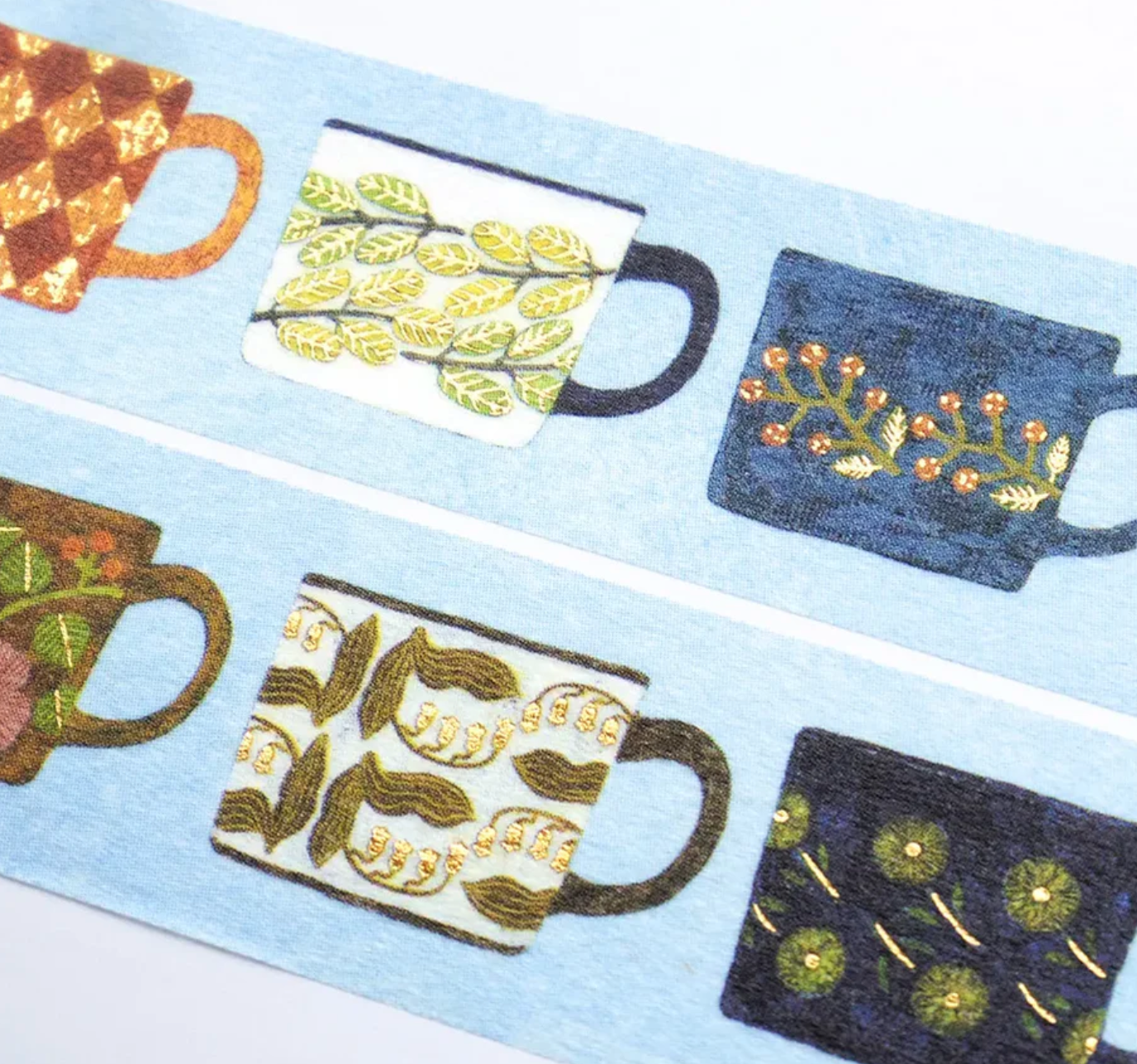 Midori Asano foil stamped masking tape My Favorite Mugs