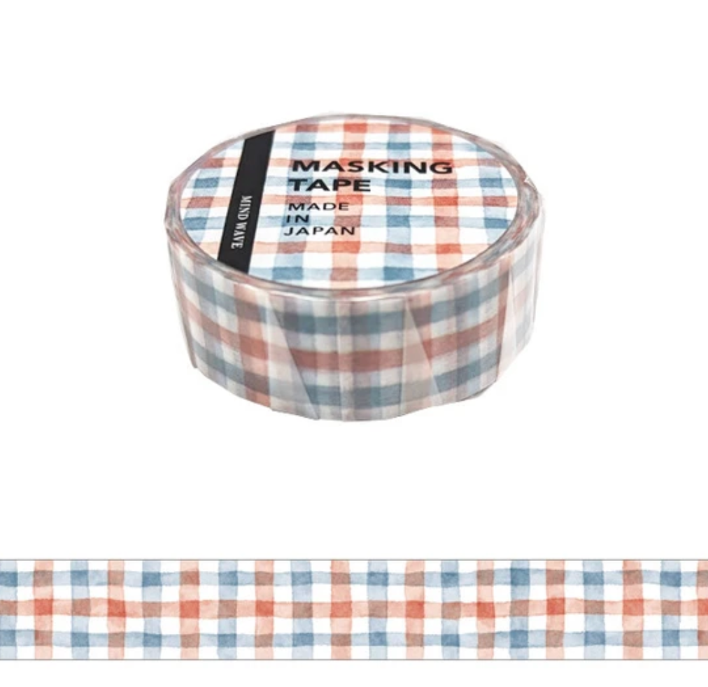 Check Washi Tape #2 (Red and Blue)