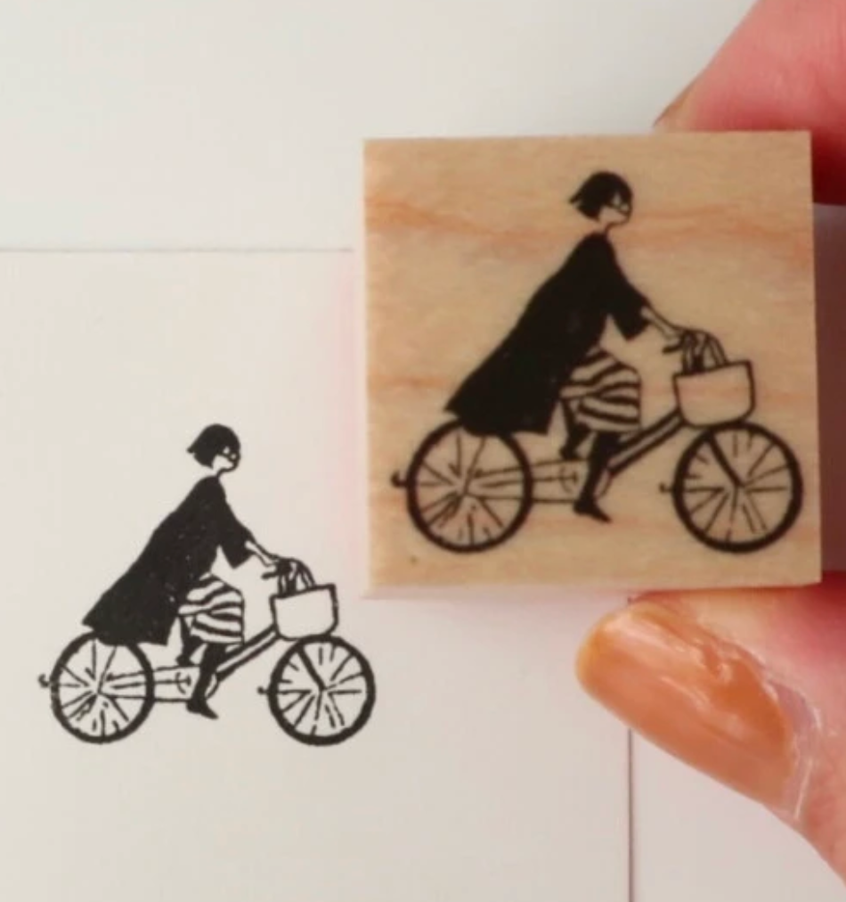 Yohaku Stamp - Fumiko Biseko (Bicycle)