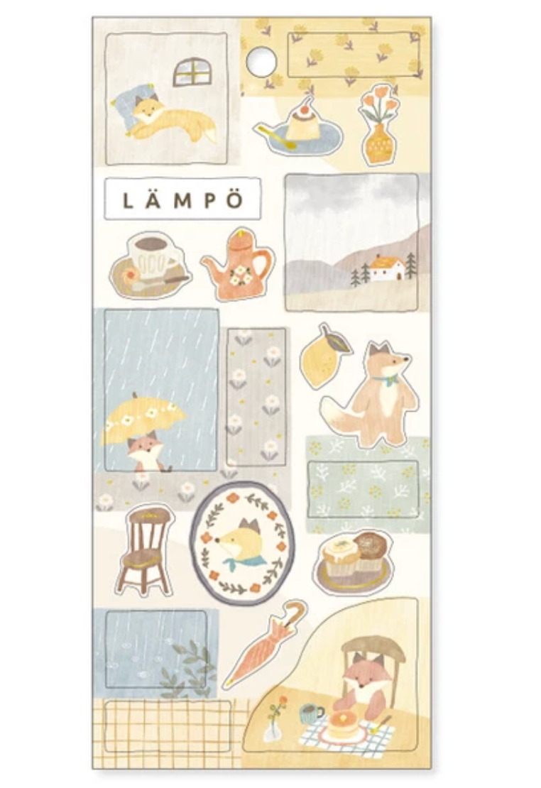 Lampo - Fox and the Rain Sticker Sheet