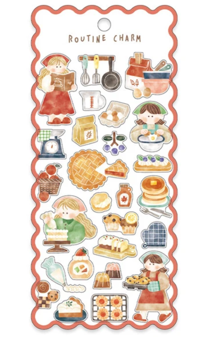 Routine Charm Sticker Sheet - Cooking