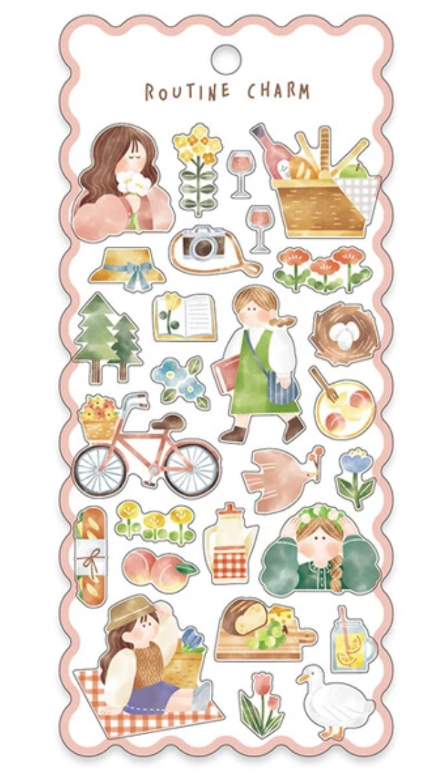 Routine Charm Sticker Sheet - Picnic