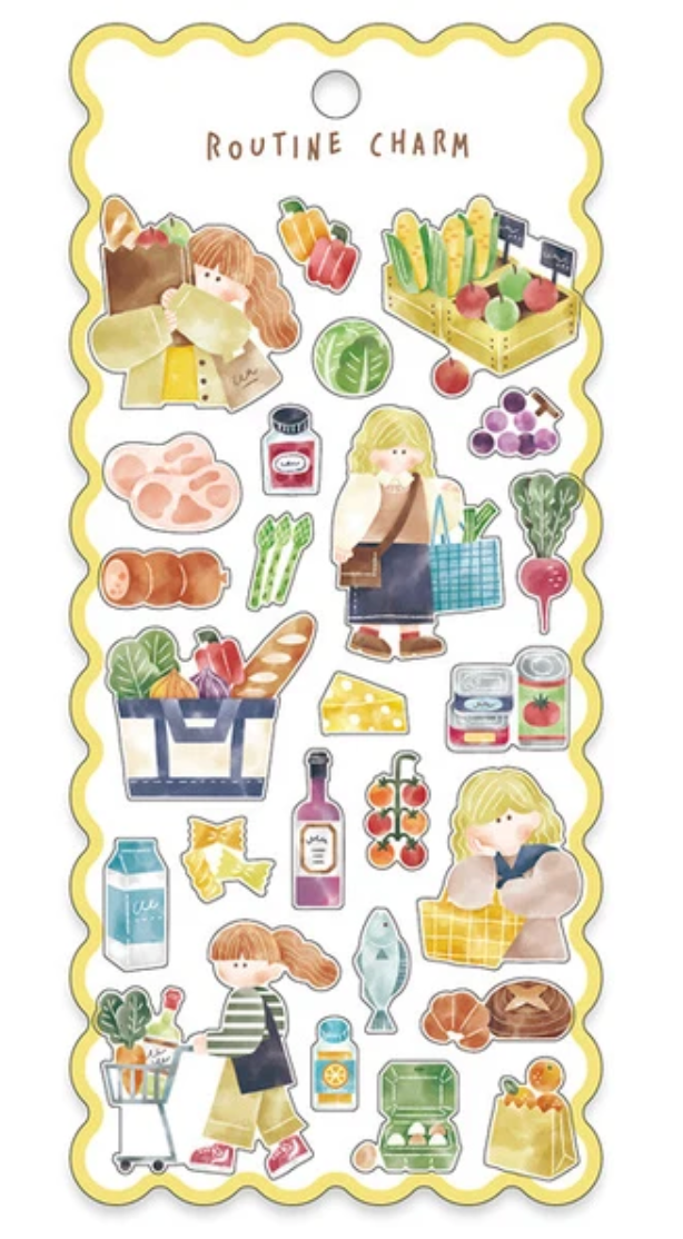 Routine Charm Sticker Sheet - Market
