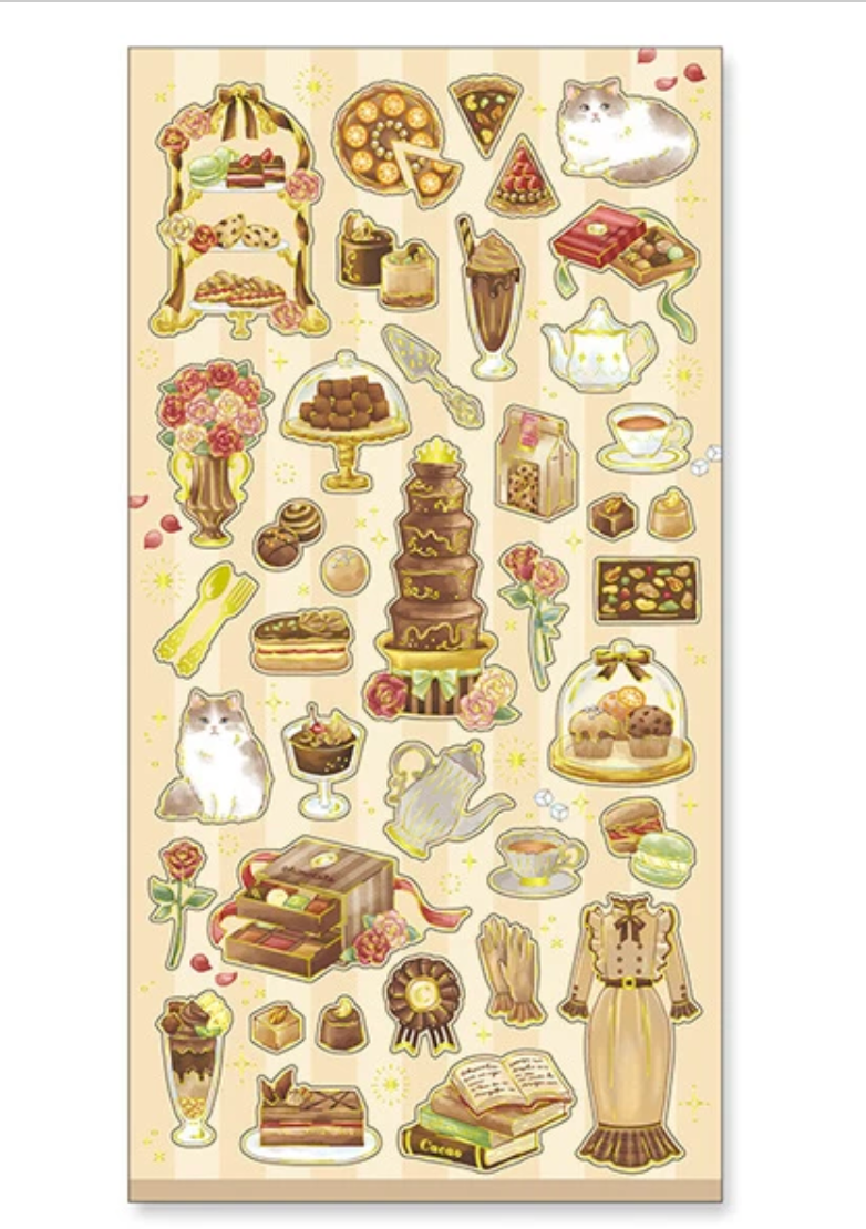 Classical Chocolate - Choupinet Seal Stickers (with Gold Foil)