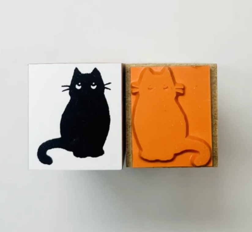 Black Cat Stamp
