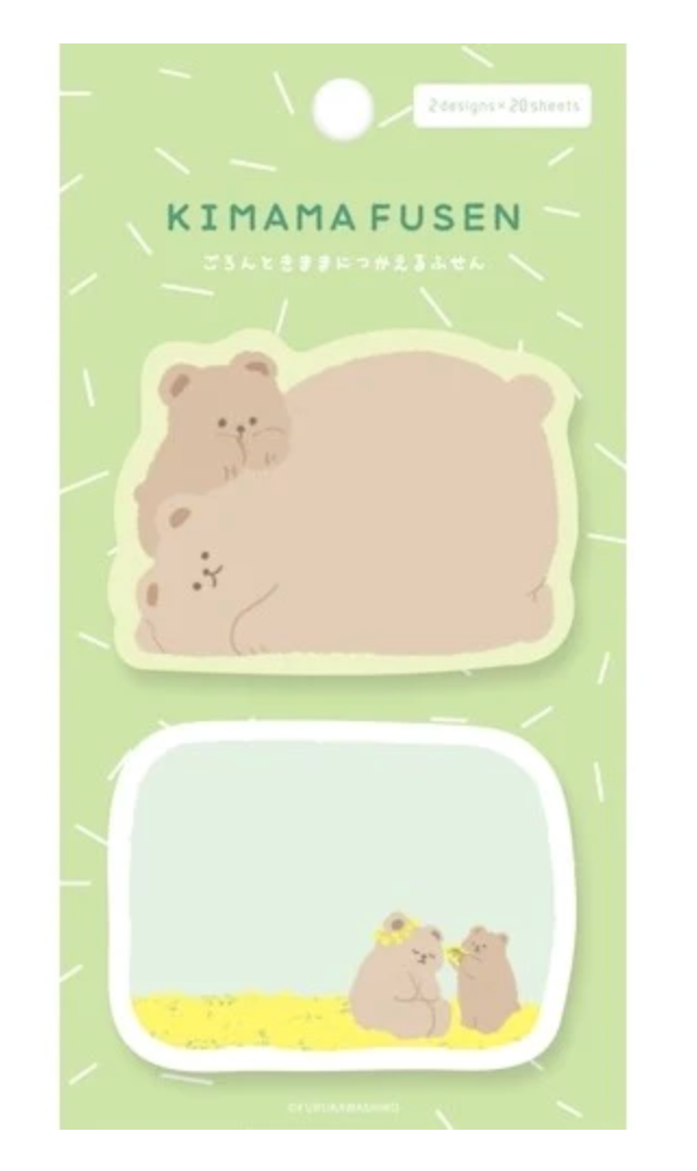Sticky note, Kimama Fusen, Thoughtful Bear