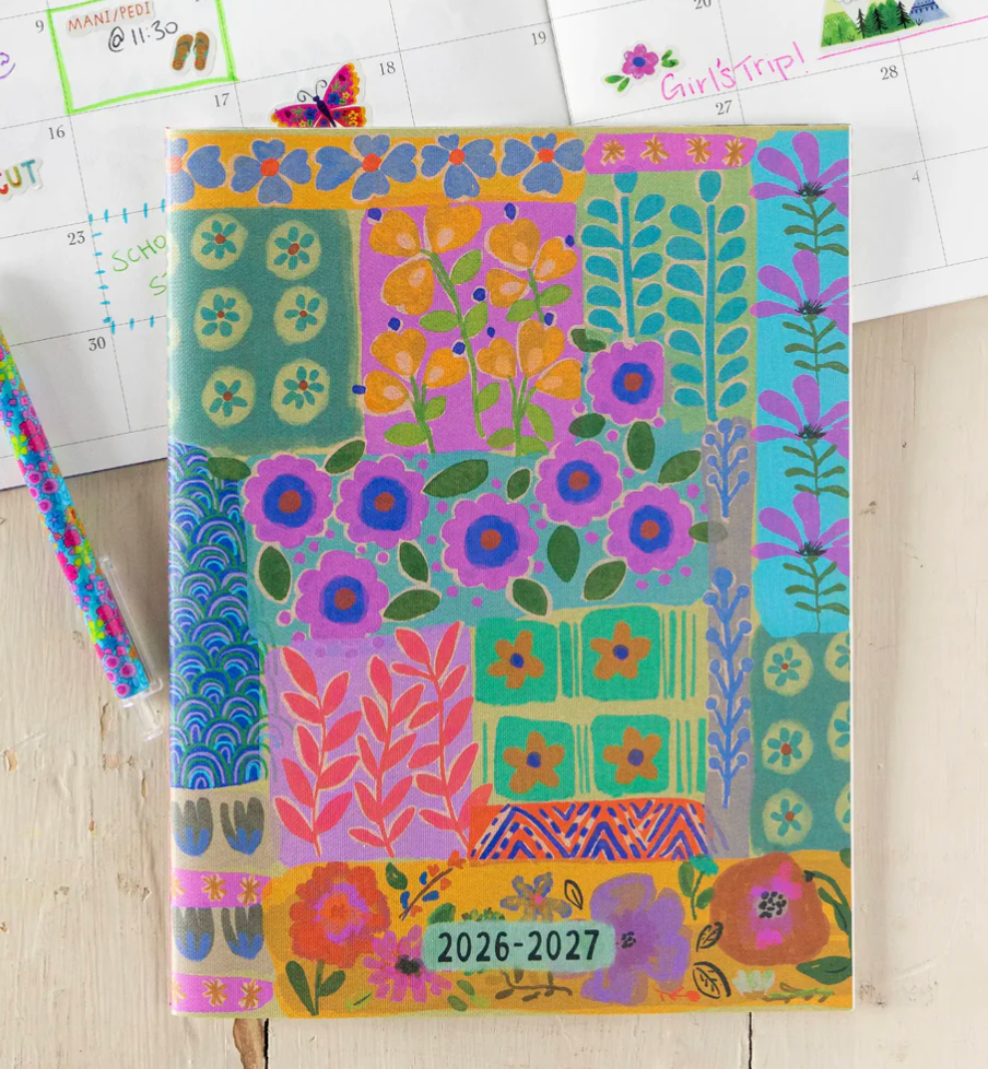 2026-27 Academic Planner - Turquoise Patchwork