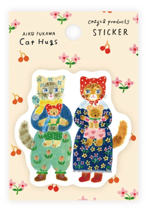 Aiko Fukawa Sticker Cat Hugs