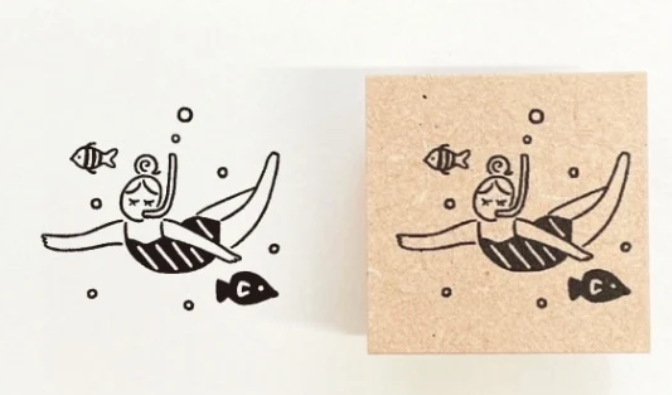 Marl-chan Under The Sea Stamp