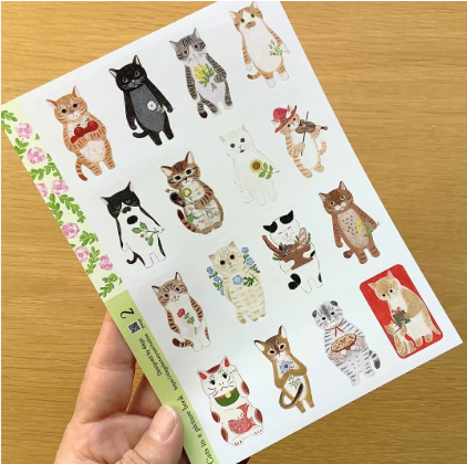 Cat in Picture Book 02 Stickers