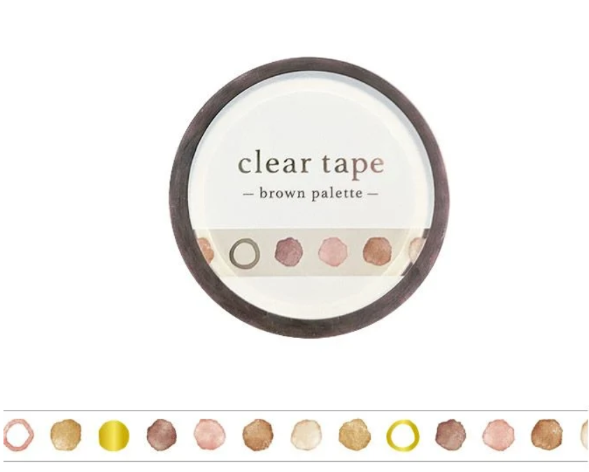 Brown Palette Clear 7mm (Thin) Washi Tape