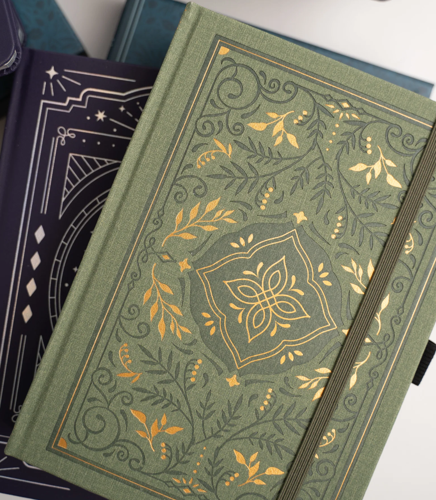 Archer and Olive Storybook Notebook in Vintage Olive B5 Dot Grid A5 Dot Grid A5 Lined Pages