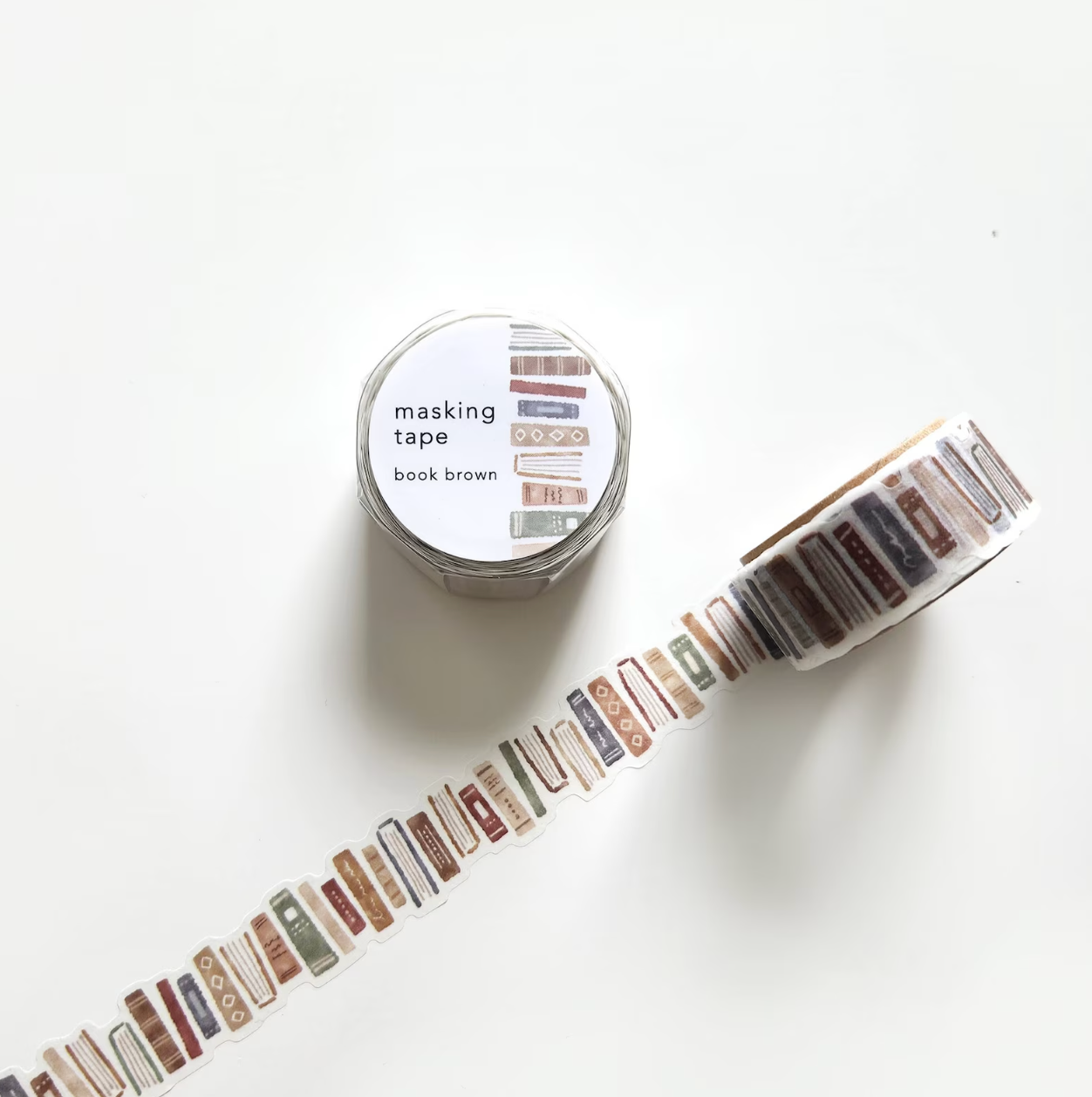 Book Brown, Die-Cut Washi Tape