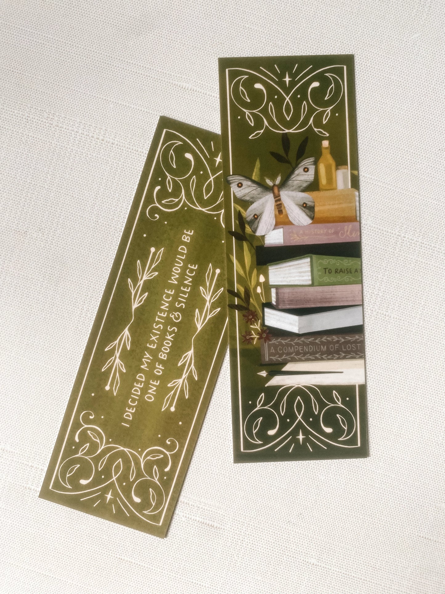 Bookmark: Books and Silence - Literary Quote