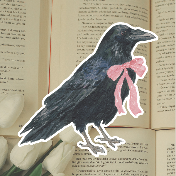 Halloween Crow Diecut Sticker