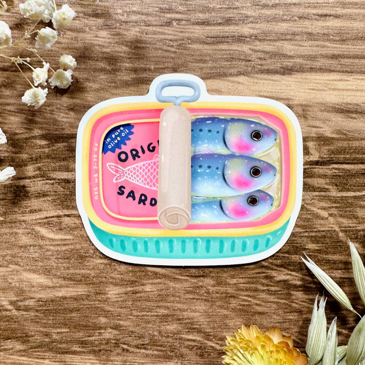Canned Sardines Waterproof Vinyl Sticker