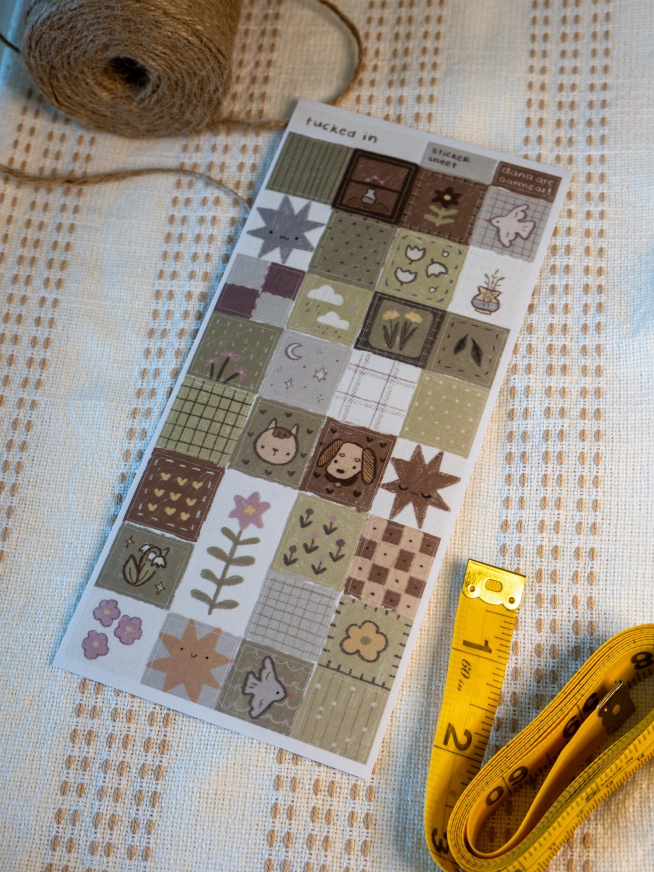 Tucked In Washi Sticker Sheet