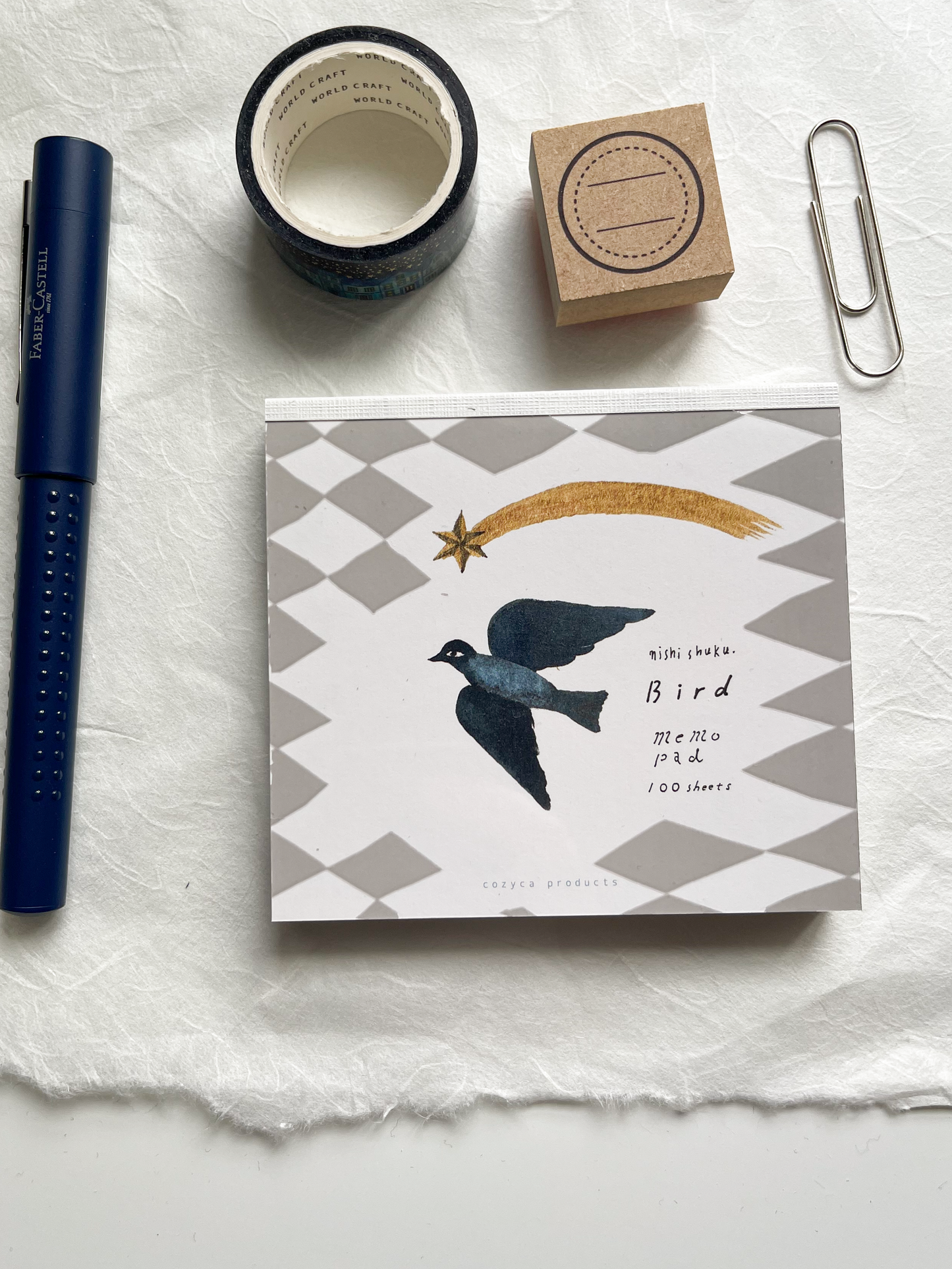 Nishi Shuku Bird Square Memo Pad