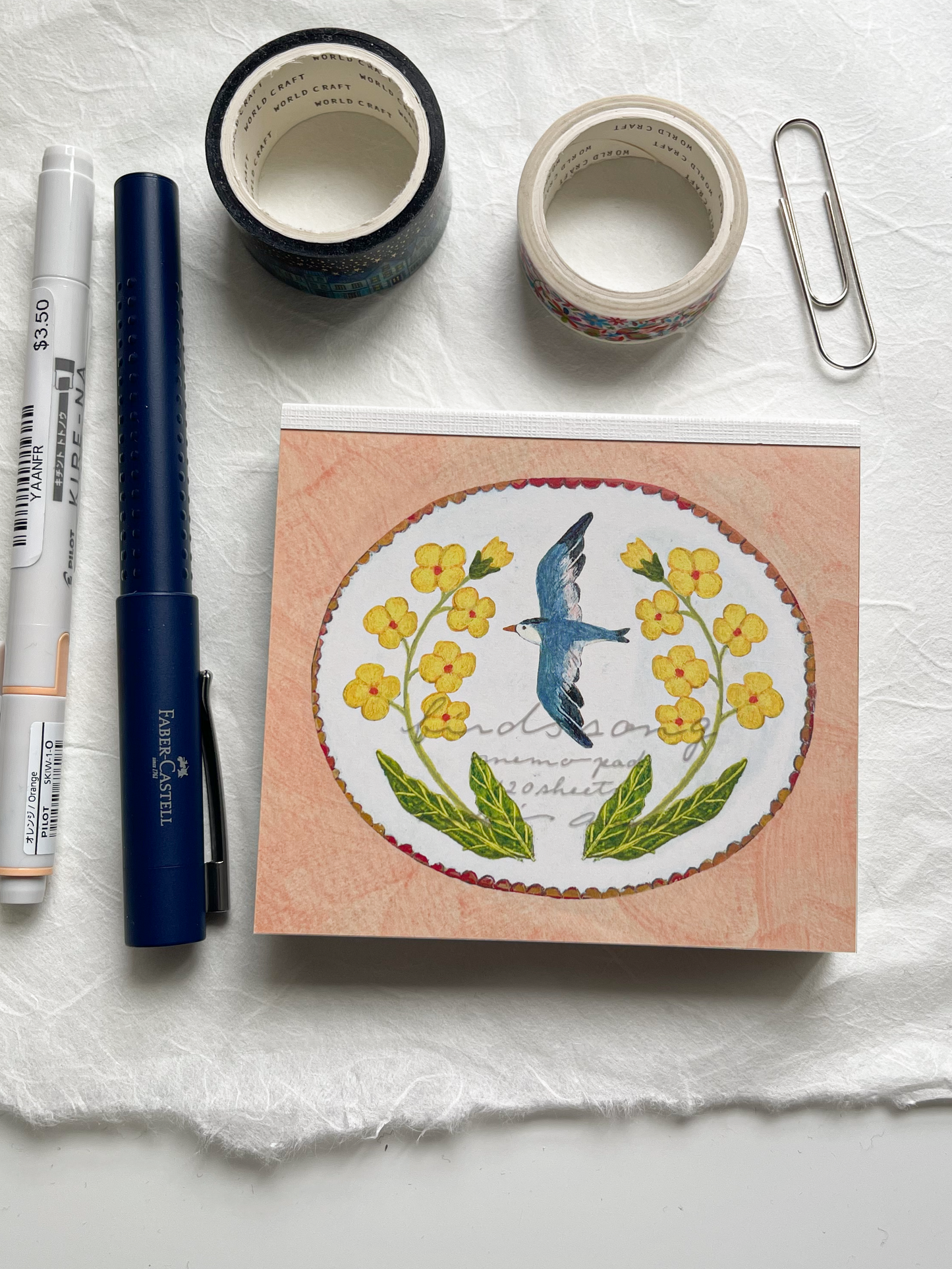 Bird Song Square Memo Pad